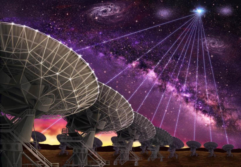 O radiotelescópio Very Large Array no Novo México (EUA)