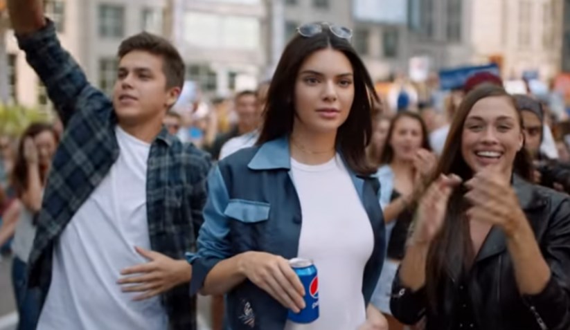 Pepsi advertisement offering Kendall Jenner