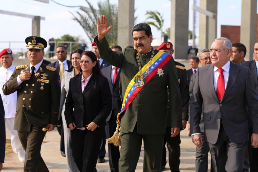 Nicolás Maduro em San Félix, na terça-feira