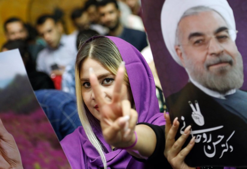 Comício a favor de Rouhani na quinta-feira