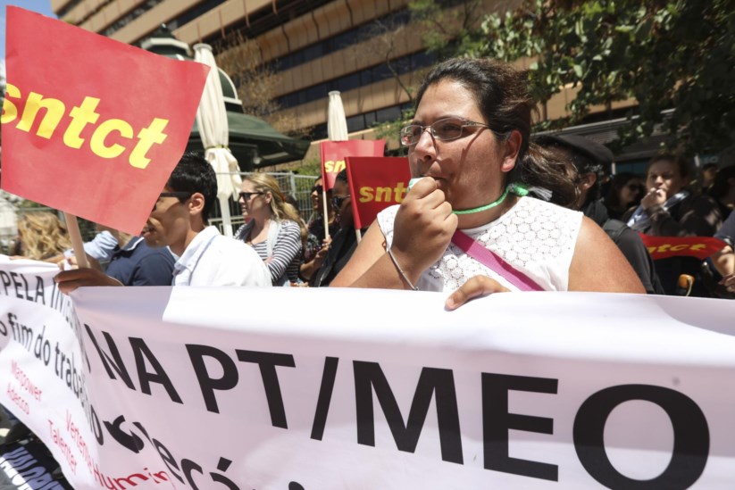 Sindicatos convidaram as duas centrais sindicais para participar e intervir na concentração à porta da sede da PT, no dia 21 de Julho