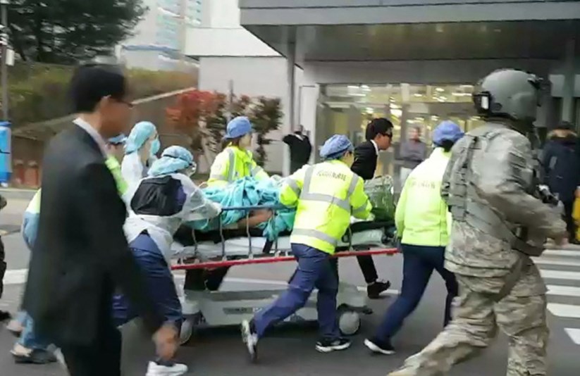 Soldado norte-coreano foi encaminhado para um hospital na Coreia do Sul