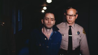 Charles Manson durante o julgamento 