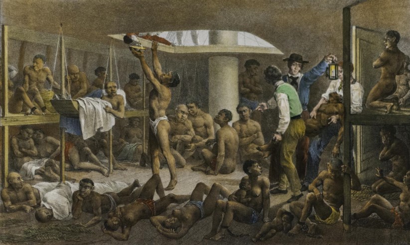 Navio negreiro no livro <i>Voyage pittoresque dans le Brésil</i> (1835), de Johann Moritz Rugendas