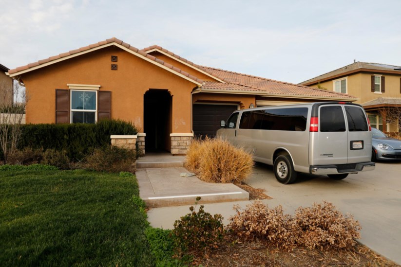 A casa dos Turpin em Perris, nas imediações de Los Angeles