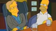 Stephen Hawking e Homer Simpson entram num bar