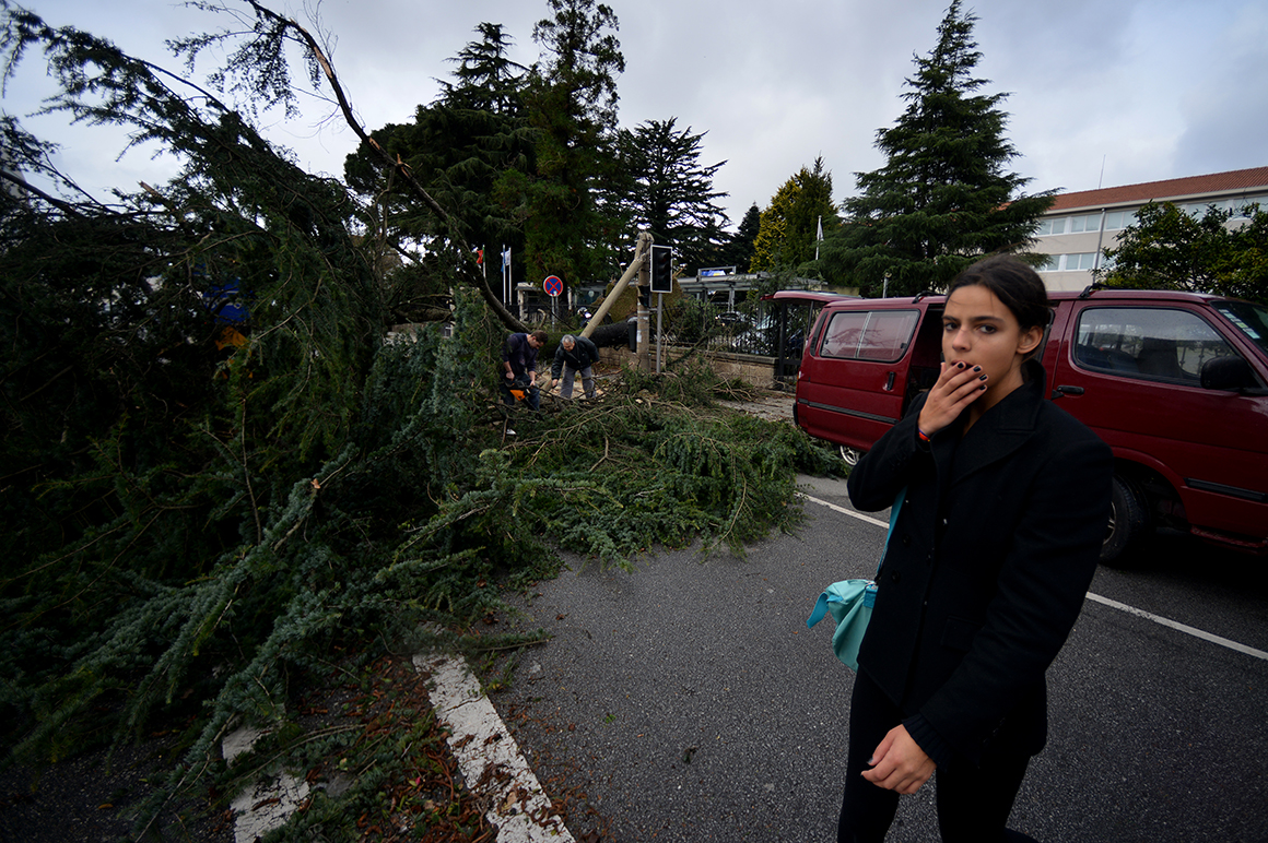 Resultado de imagem para Estradas cortadas, inundações e queda de árvores pela chuva, neve e vento