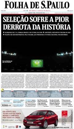 PÚBLICO - Mineiraço: As capas dos jornais brasileiros