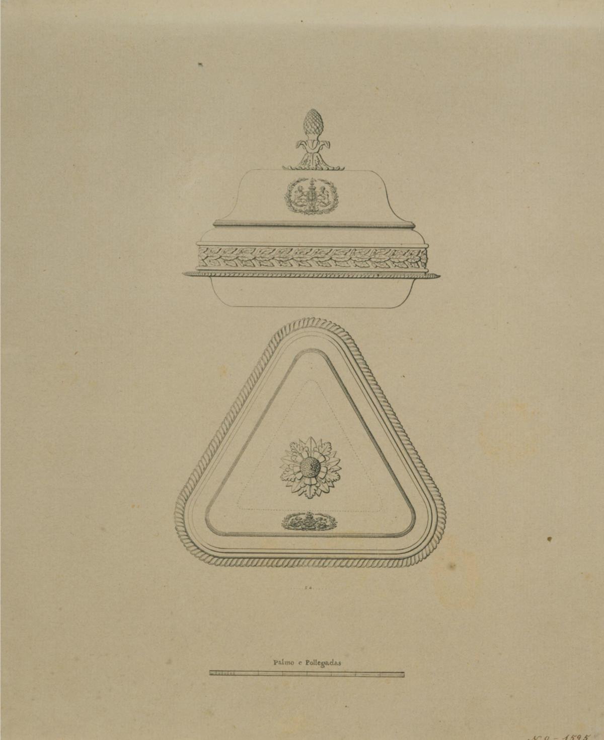 Projecto de prato coberto triangular, 1813-1816, MNAA.