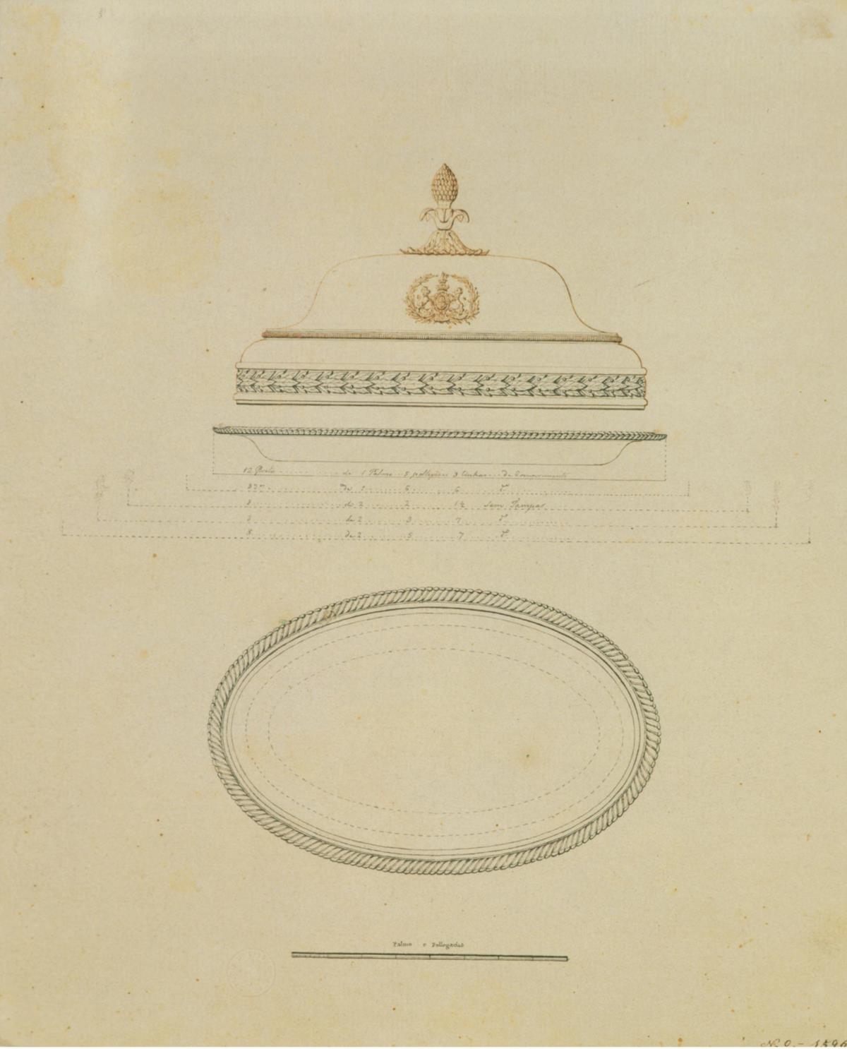 Projecto de prato oval, 1813-1816, MNAA.