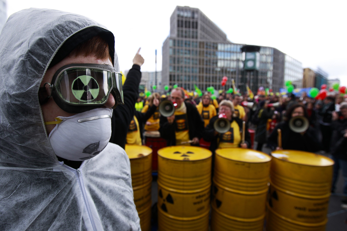Protesto contra a energia nuclear na Alemanha: iniciativa a pedir o fim do nuclear na Europa foi recusada