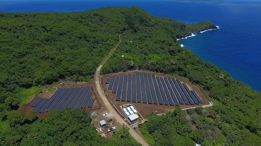 Resultado de imagem para Em menos de um ano, uma ilha do Pacífico passou a usar apenas energia solar